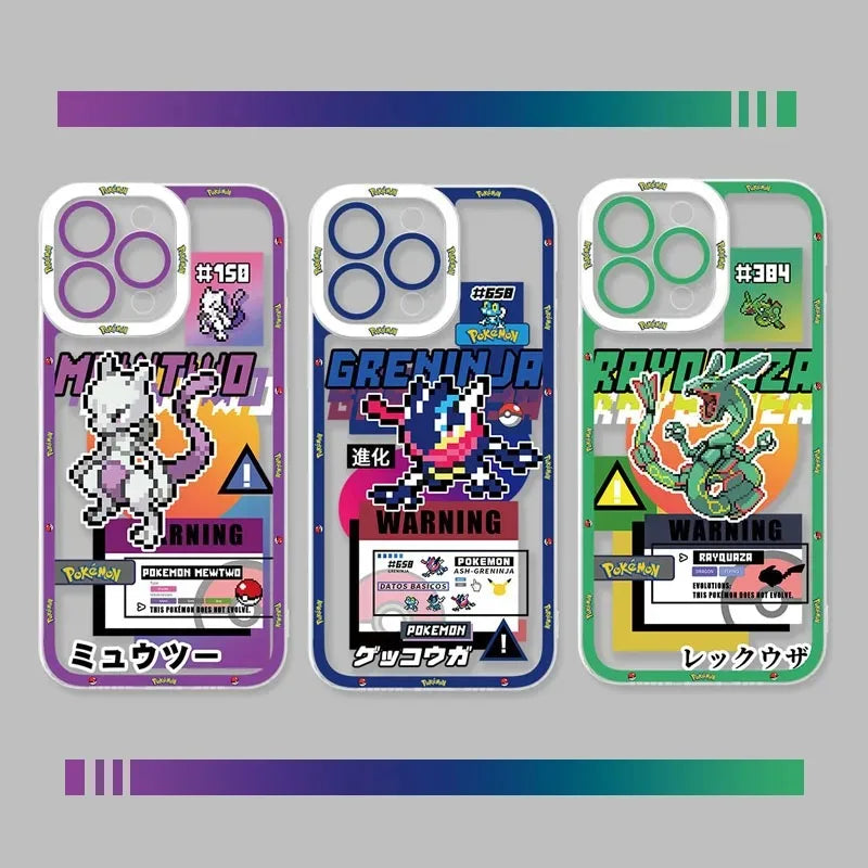 Anime P-Pokemon Cool Mewtwo Phone Case For iPhone 17 Air 15 14 13 12 11 Pro Max 16 15 14 Plus Shockproof Soft Silicone Cover