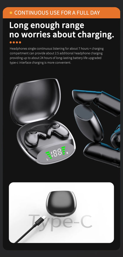 Waterproof Wireless Bluetooth 5.3 Headsets Mini headset Painless Call Noise Cancelling Thin Headphones Fit for Sleeping/Sports