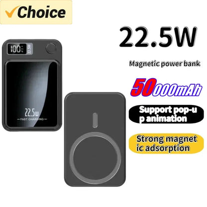 Magnetic Power Bank 50000mAh Large Capacity Wireless Fast Charging