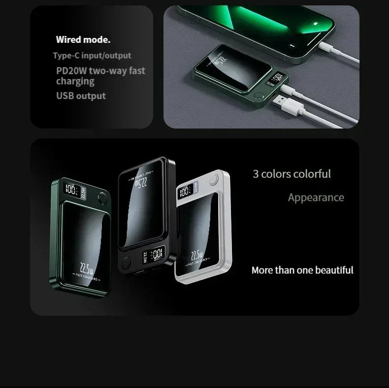 Magnetic Power Bank 50000mAh Large Capacity Wireless Fast Charging